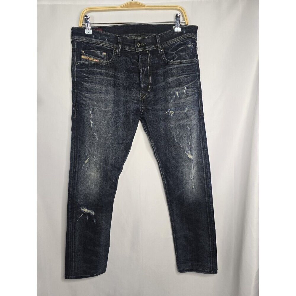 Diesel TEPPHAR Slim-Carrot Wash 0844T Stretch Ripped Blue Jeans W31 / L32 Mens